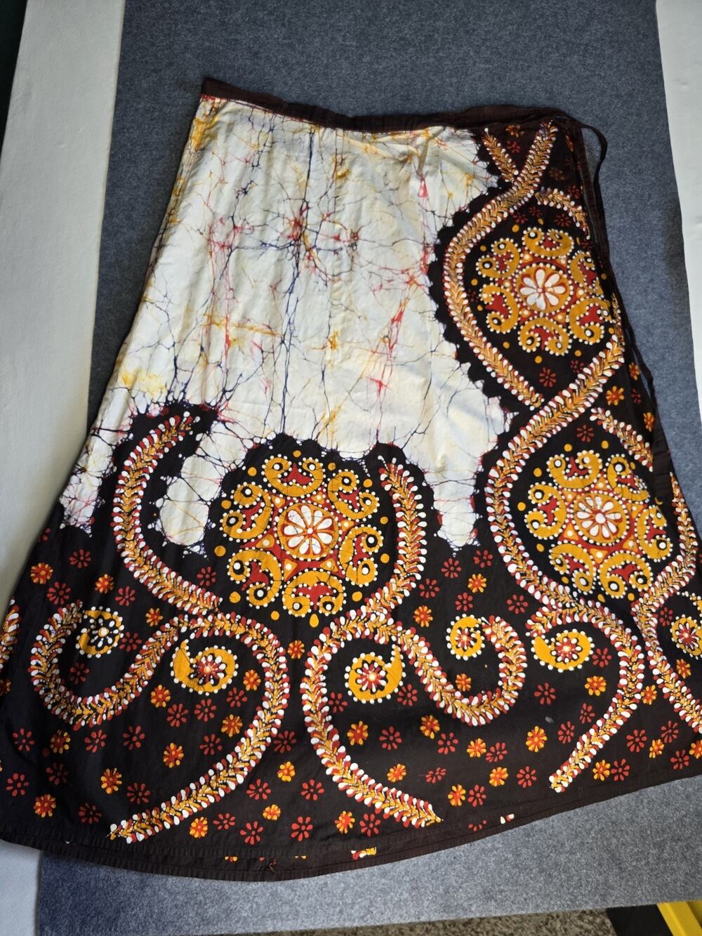 Handmade Cotton Batik Wrap Skirt Boho African Festival OS